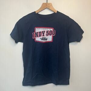 IndyCar Authentic Apparel Indy 500 102nd Running Youth T-shirt Navy Size Large